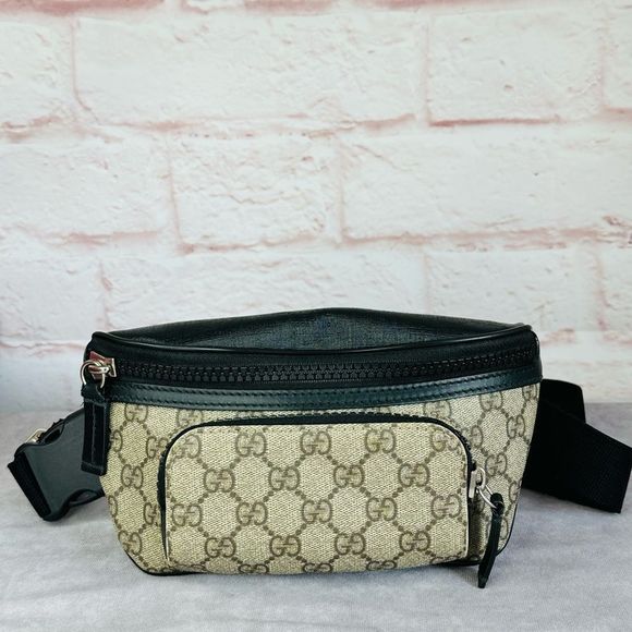 Gucci Handbags - Gucci Beige and Black Belt Bag